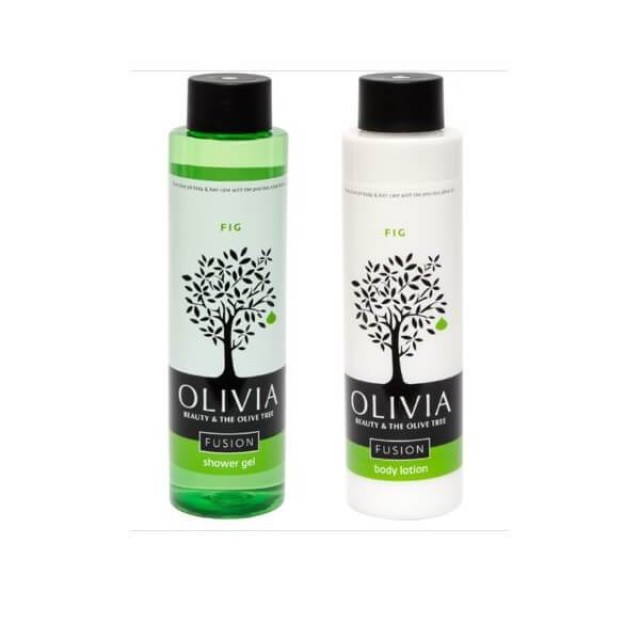 Olivia PROMO Fusion Fig Shower Gel Αφρόλουτρο 300ml - Body Lotion Fig Γαλάκτωμα Σώματος 300ml