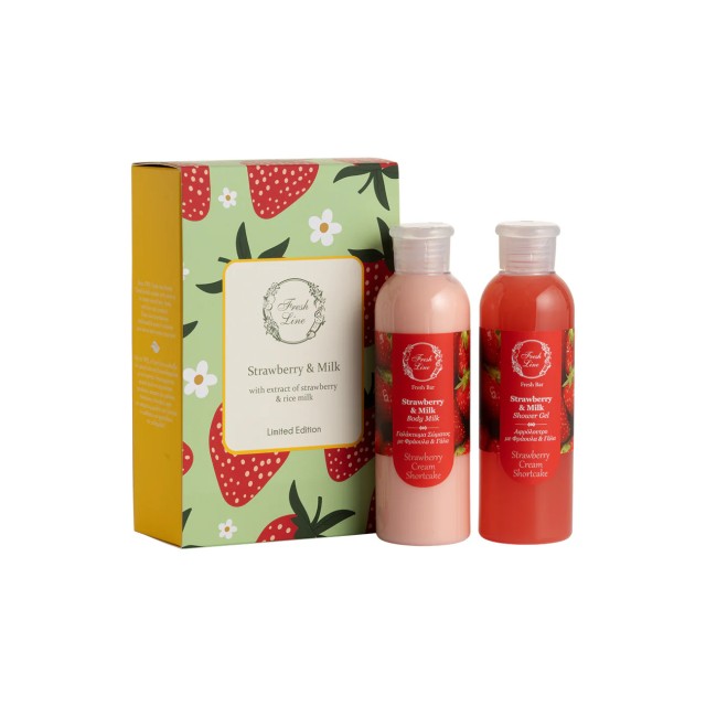 Fresh Line PROMO Strawberry & Milk Shower Ενυδατικό Gel Αφρόλουτρο με &hellip;