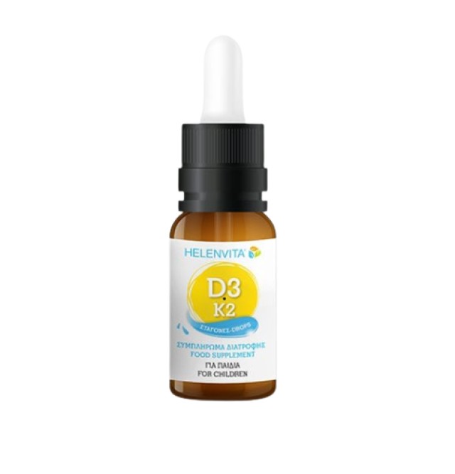 Helenvita Vitamin D3 - K2 Drops Συμπλήρωμα Διατροφής για Παιδιά από 4 …