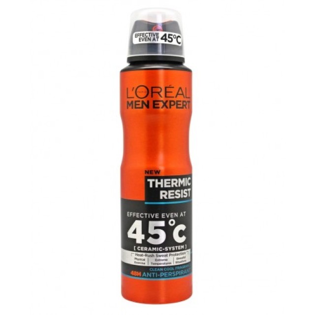 L'Oreal Paris Men Expert Thermic Resist 45o C Ανδρικό Αποσμητικό Spray 48ωρης Ενυδάτωσης 150ml