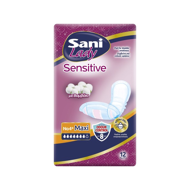 Sani Lady Sensitive Γυναικείες Σερβιέτες Ακράτειας με Bαμβάκι Maxi … Sani Lady Sensitive Γυναικείες Σερβιέτες Ακράτειας με Bαμβάκι Maxi …