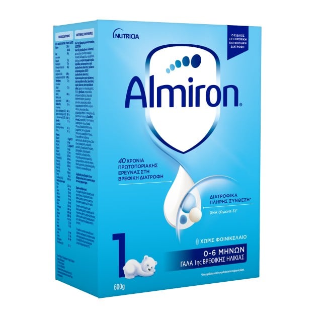 Nutricia Almiron 1 Milk Γάλα σε Σκόνη 1ης Βρεφικής Ηλικίας για 0-6m+ 600gr
