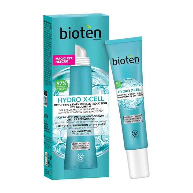 Bioten Hydro X-Cell Ενυδατική Gel Κρέμα Ματιών με Δράση Κατά των Μαύρω …