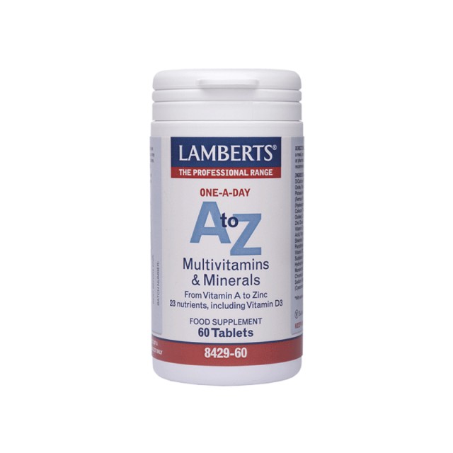 Lamberts A to Z Multi Vitamins Συμπλήρωμα Διατροφής Πολυβιταμινών για Ενέργεια & Τόνωση 60 Ταμπλέτες