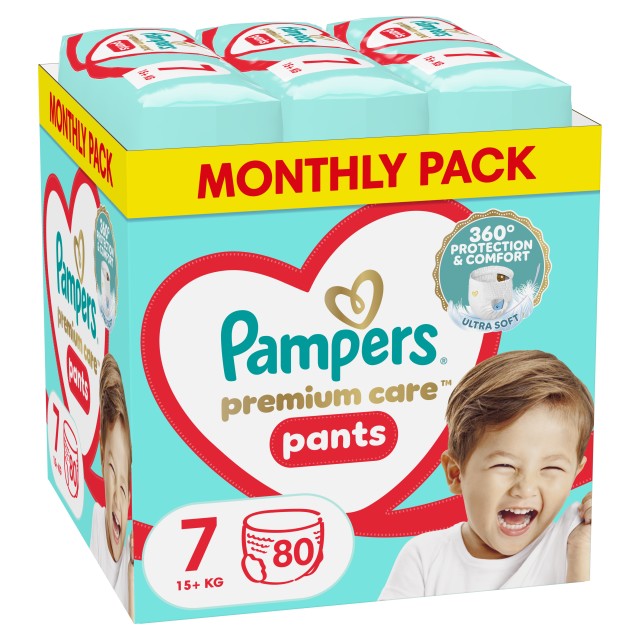 Pampers MSB Premium Care Pants Μέγεθος 7 [15kg+] 80 Πάνες - Βρακάκι