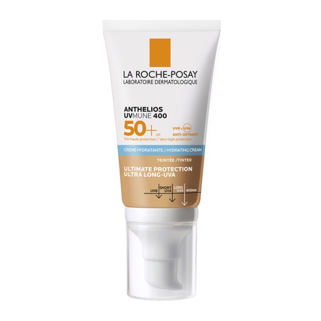 La Roche Posay Anthelios UVmune 400 Hydrating Cream Tinted SPF50+ Αντηλιακή Ενυδατική Κρέμα Προσώπου με Χρώμα 50ml