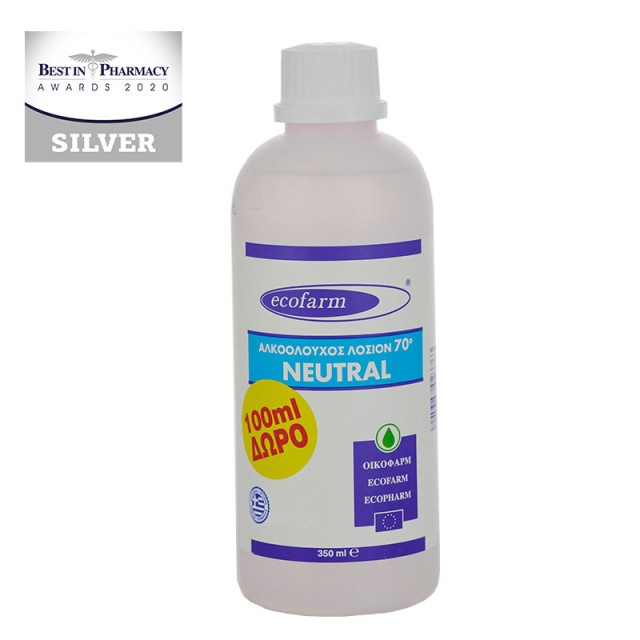 Ecofarm Αλκοολούχος Λοσιόν 70˚ Neutral 350ml