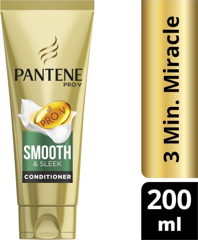 Pantene Pro V 3 Μinute Miracle Smooth & Sleek Conditioner Κρέμα Μαλλιών για Απαλά Μαλλιά 200ml