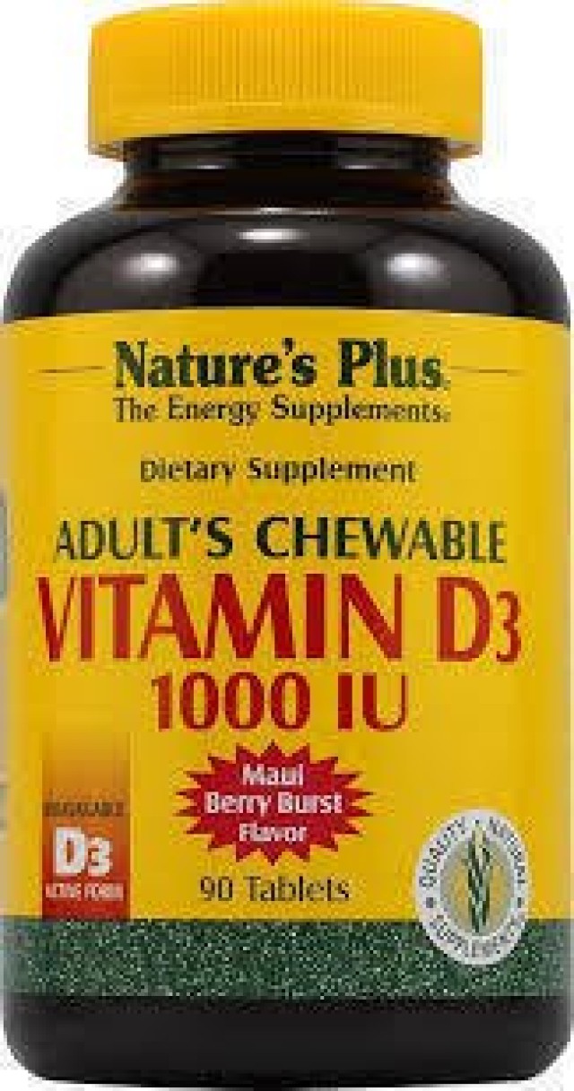 Natures Plus Adults Chewable Vitamin D3 90tabs