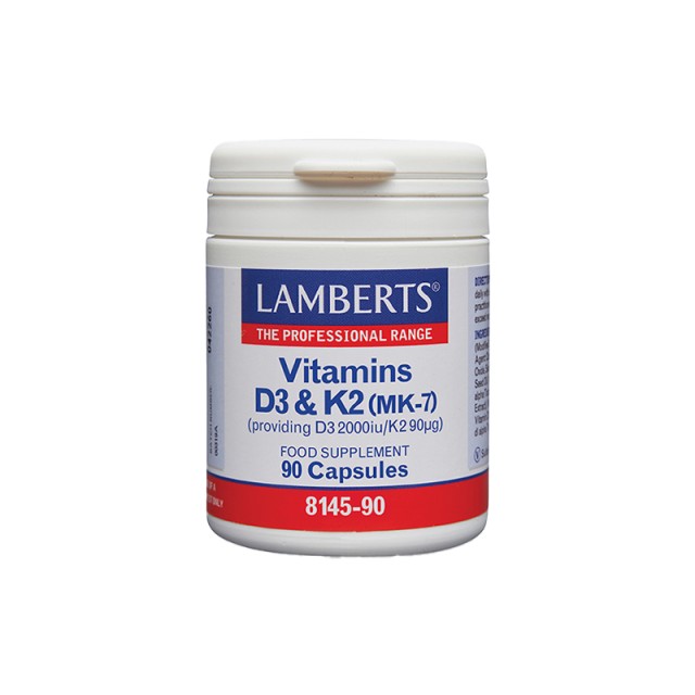 Lamberts Vitamin D3 2000iu & K2 90mg Υψηλής Ισχύος Σύμπλεγμα Βιταμίνης …