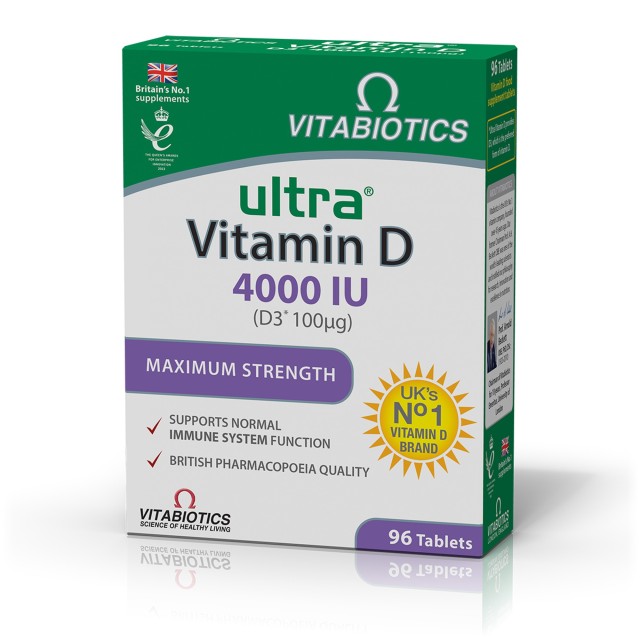 Vitabiotics Ultra Vitamin D 4000IU [D3 100μg] Συμπλήρωμα Διατροφής &hellip;
