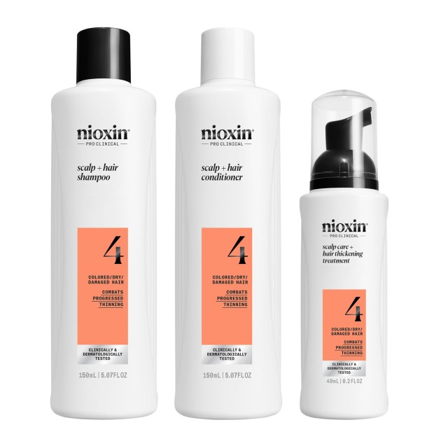Nioxin System 4 Trial Kit για Βαμμένα Μαλλιά με Προχωρημένη Αραίωση Sh …
