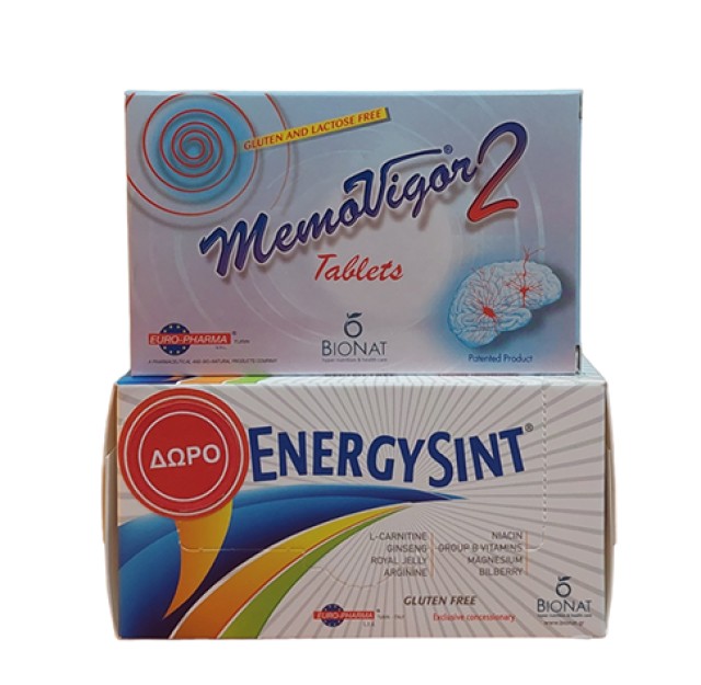 Bionat PROMO Memovigor 2 για τις Εμβοές 900mg 2x20 Κάψουλες - ΔΩΡΟ Ene … Bionat PROMO Memovigor 2 για τις Εμβοές 900mg 2x20 Κάψουλες - ΔΩΡΟ Ene …