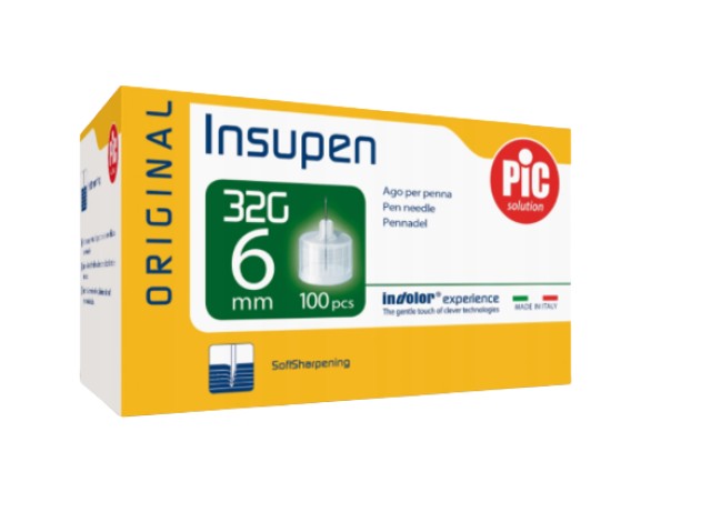 Pic Insupen Βελόνες Για Πένα Ινσουλίνης 32G x 6mm 100 Τεμάχια