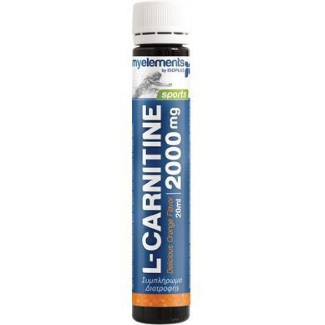 My Elements Sports L-Carnitine Liquid 2000mg Συμπλήρωμα Διατροφής με Καρνιτίνη για τον Μεταβολισμό με Γεύση Πορτοκάλι 20ml