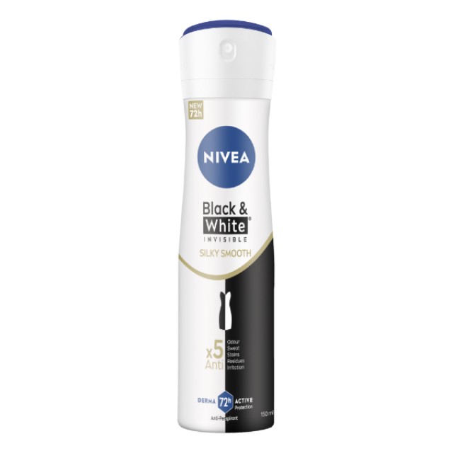 Nivea Black & White Invisible Silk Smooth Γυναικείο Αποσμητικό Spray &hellip;