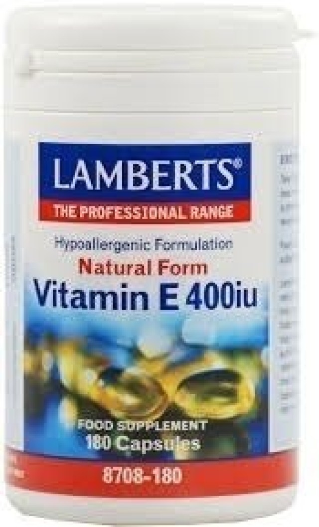 Lamberts Vitamin E 400IU Natural Form Συμπλήρωμα Διατροφής με Βιταμίνη …