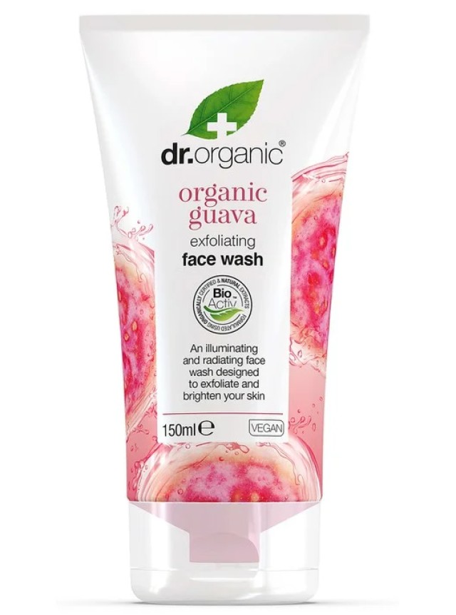 Dr.Organic Guava Face Wash Καθαριστικό Gel Προσώπου με Ήπια Απολέπιση 150ml