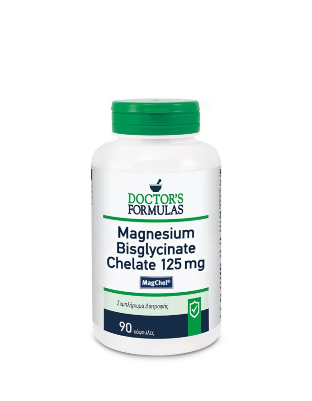 Doctors Formulas Magnesium Bisglycinate Chelate 125mg Συμπλήρωμα Διατρ …