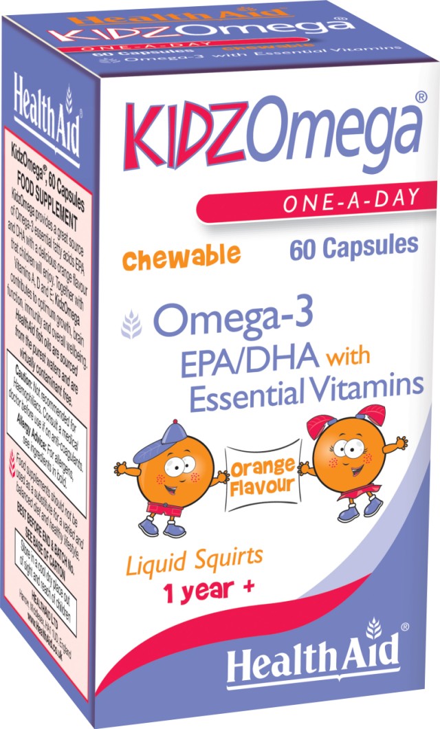 Health Aid KIDZ Omega Συμπλήρωμα Διατροφής με Ω3 Λιπαρά Οξέα με Γεύση &hellip;