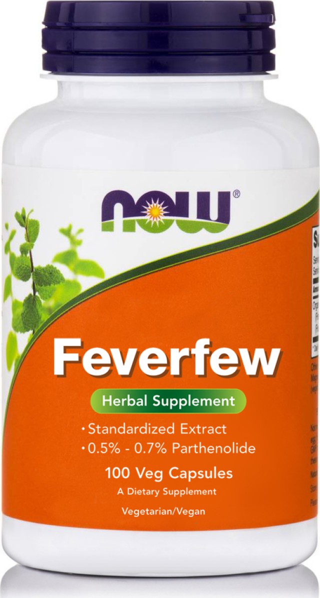 Now Foods Feverfew 400mg Συμπλήρωμα Διατροφής Με Τριπλή Δράση 100 Κάψο …