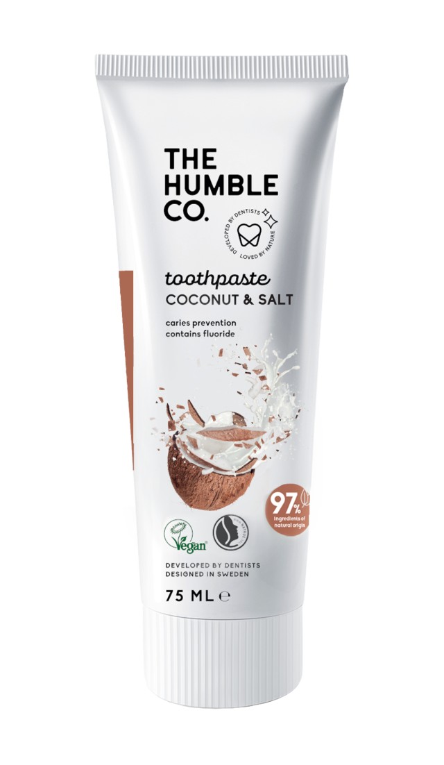 The Humble Co. Natural Toothpaste Coconut & Salt Φυσική Οδοντόκρεμα με Γεύση Καρύδα & Αλάτι 75ml