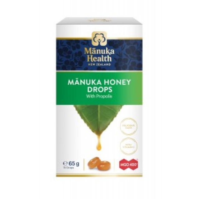 Am Health Manuka Honey Drops With Poropolis Καραμέλες με Μέλι Μανούκα και Πρόπολη Καταπραΰνει τον Λαιμό 15 Καραμέλες