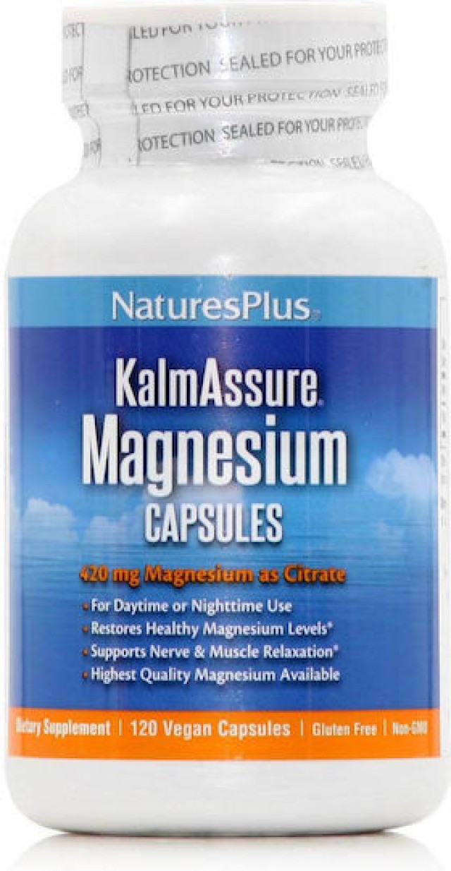 Natures Plus Kalm Assure Magnesium 400mg, Μαγνήσιο 90 Κάψουλες