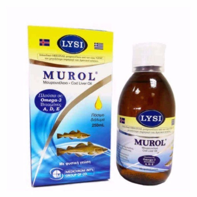 Medichrom Murol - Πόσιμο Μουρουνέλαιο με Φυσική Γεύση, 250ml