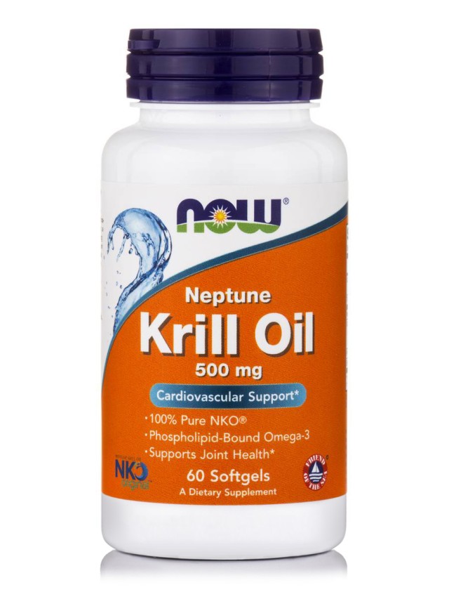 Now Foods Neptune Krill Oil 500mg Συμπλήρωμα Διατροφής Αντιοξειδωτικό 60 Κάψουλες