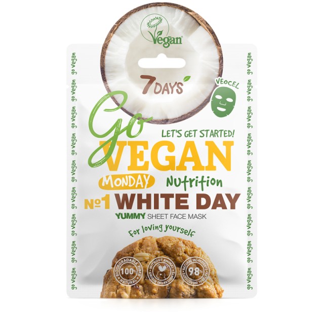 7Days Vegan White Day Face Sheet Mask Μάσκα Προσώπου για Θρέψη & … 7Days Vegan White Day Face Sheet Mask Μάσκα Προσώπου για Θρέψη & …