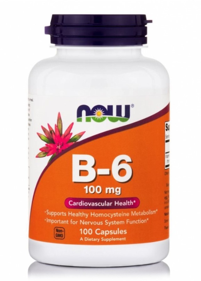 Now Foods B-6 100mg Συμπλήρωμα Για Το Καρδιαγγειακό Σύστημα 100 Κάψουλ &hellip;