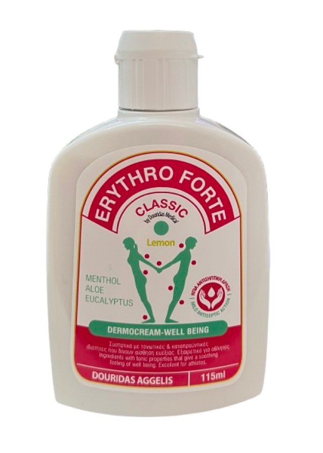 Erythro Forte Lemon Classic Θερμαντική Κρέμα για Μυϊκούς Πόνους & Αρθρώσεις με Άρωμα Λεμόνι 115ml Erythro Forte Lemon Classic Θερμαντική Κρέμα για Μυϊκούς Πόνους & Αρθρ …