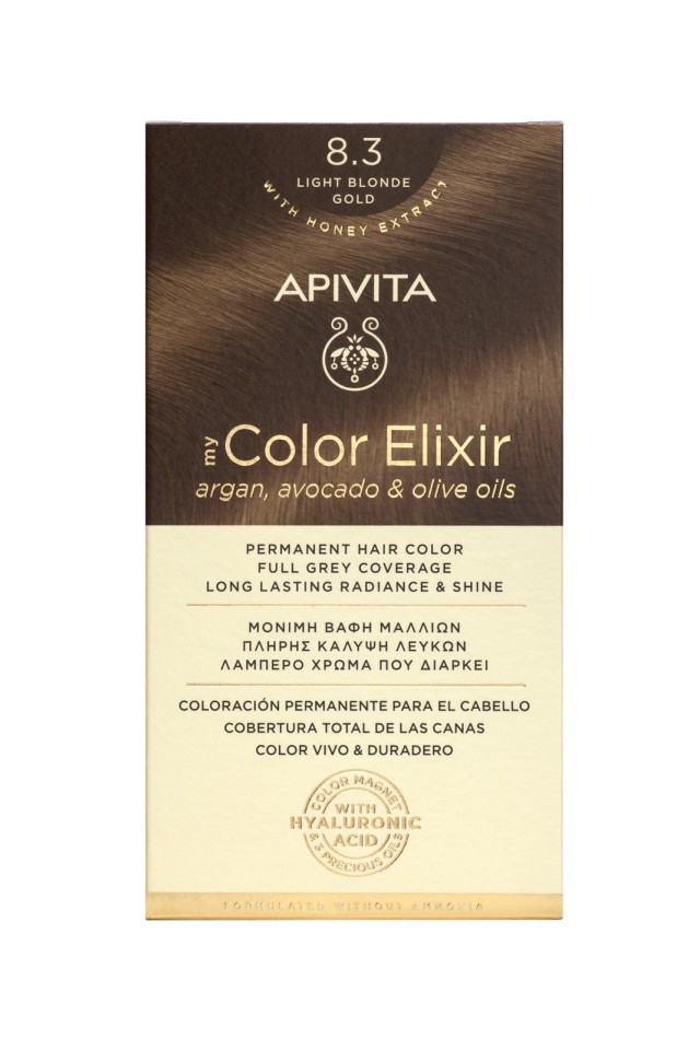 Apivita My Color Elixir No8.3 Ξανθό Ανοιχτό Χρυσό Κρέμα Βαφή Σε Σωληνά …