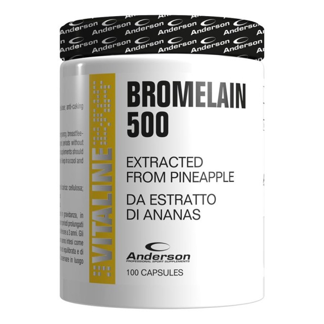 Anderson Bromelain 500 Βρωμελίνη Σύμπλεγμα Ενζύμων Βοηθά στη Διάσπαση &hellip;