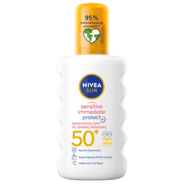 Nivea Sun Sensitive Immediate Protect Spray SPF50+ Αντηλιακό &hellip;