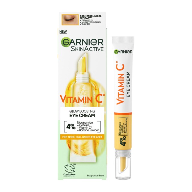 Garnier Skin Active Glow Boosting Eye Cream Κρέμα Ματιών με Βιταμίνη C Κατά των Μαύρων Κύκλων 15ml