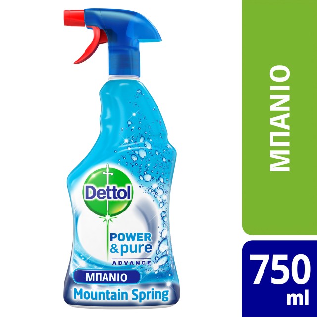 Dettol Καθαριστικό Spray Μπάνιου Mountain Spring 500ml+250ml ΔΩΡΟ