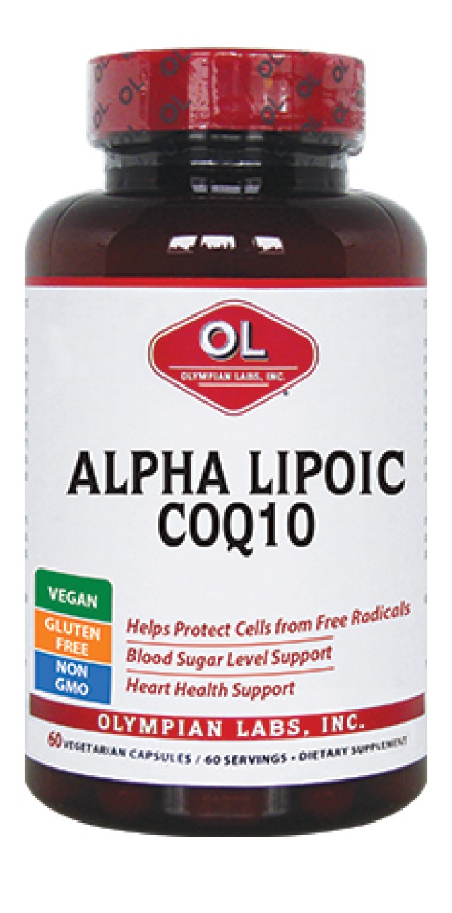 Olympian Labs Alpha Lipoic Co Q10 για την Ρύθμιση της Λειτουργίας των Μιτοχονδρίων & Κυττάρων 60 Φυτικές Κάψουλες
