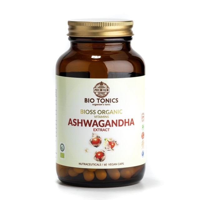 Bio Tonics Bioss Organic Ashwagandha Extract 320mg Προάγει την Υγεία του Εγκεφάλου & τη Μνήμη 60 Vegan Κάψουλες Bio Tonics Bioss Organic Ashwagandha Extract 320mg Προάγει την Υγεία τ …