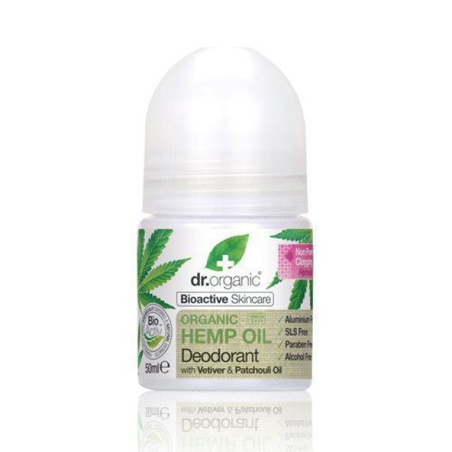 Dr. Organic - Organic Hemp Oil Deodorant Φυσικό Αποσμητικό με Οργανικό Έλαιο Κάνναβης, 50ml