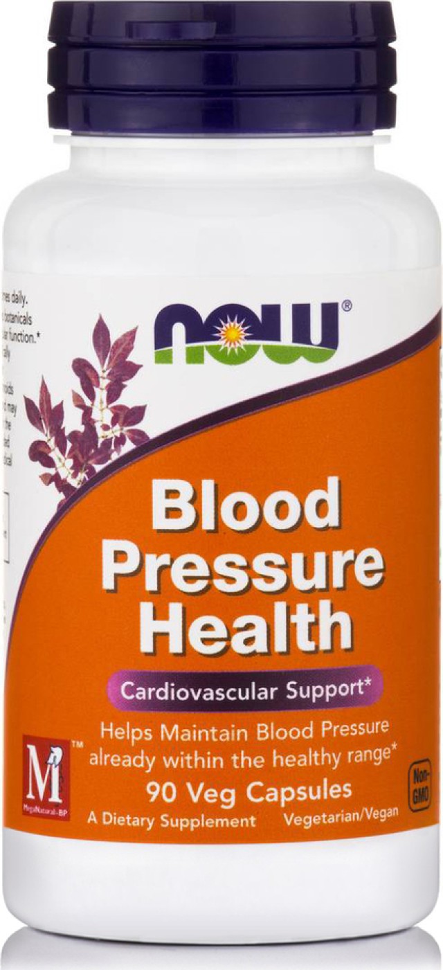 Now Foods Blood Pressure Health Συμπλήρωμα Διατροφής για τη Μείωση της Αρτηριακής Πίεσης 90  Κάψουλες