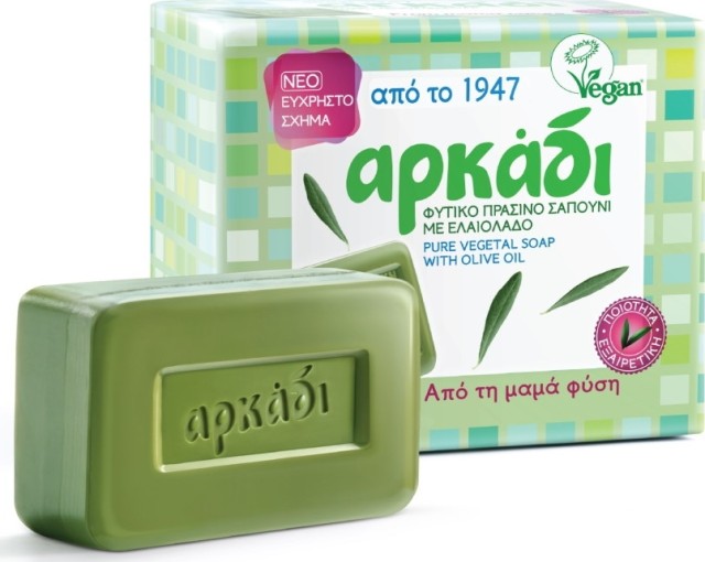 Αρκάδι Πράσινο Σαπούνι σε Πλάκες 4x150gr