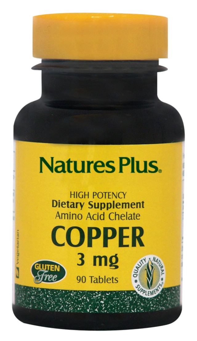 Natures Plus Copper 3mg 90 Ταμπλέτες