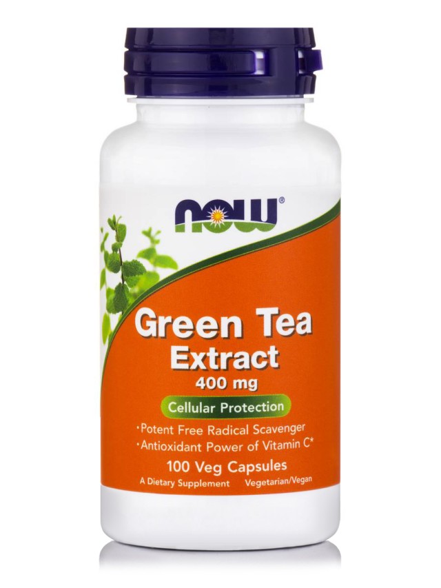 Now Foods Green Tea Extract 400mg (98% Polyphenols) Συμπλήρωμα Διατροφής Αντιοξειδωτικό 100 Κάψουλες