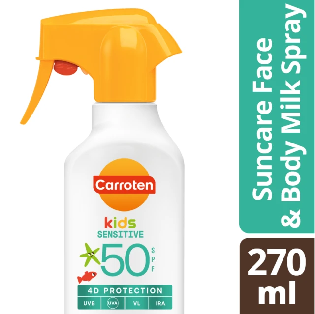 Carroten Sensitive Kids Suncare Trigger Milk Spray SPF50+ Children's… Carroten Sensitive Kids Suncare Trigger Milk Spray SPF50+ Children's…