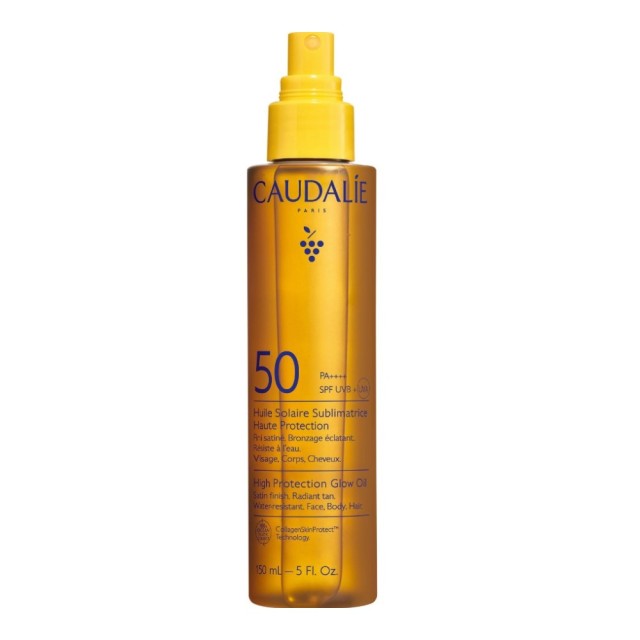 Caudalie High Protection Glow Oil SPF50 Αντηλιακό Λάδι Προσώπου, Σώματ &hellip;