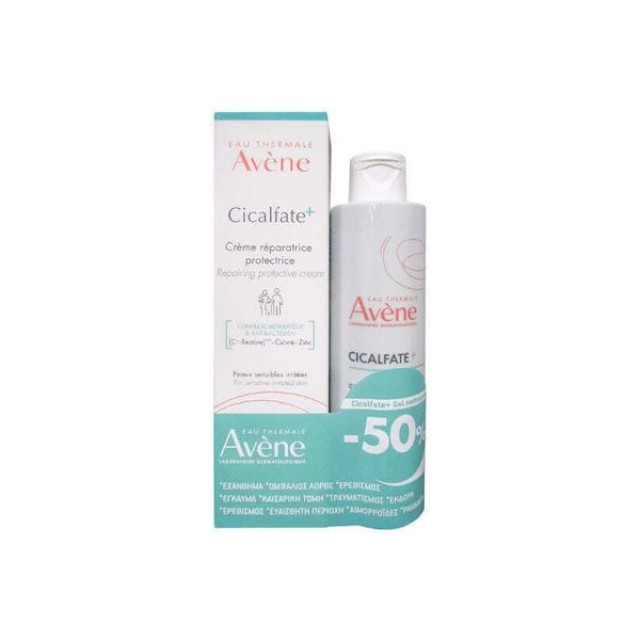 Avene PROMO Cicalafate+ Επανορθωτική Προστατευτική Κρέμα 100ml & Gel Καθαρισμού 200ml -50%