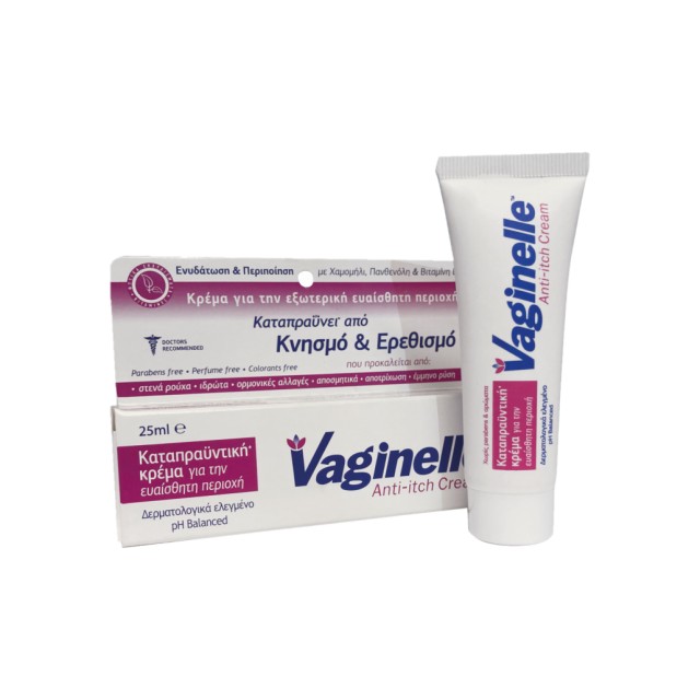 Wellcon Vaginelle Anti Itch Cream Καταπραϋντική Κρέμα για την Ευαίσθητη Περιοχή 25ml