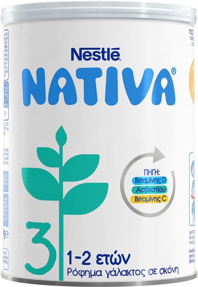 Nestle Nativa 3 Γάλα 2ης Βρεφικής Ηλικίας σε Σκόνη από 1-2 Ετών 400gr